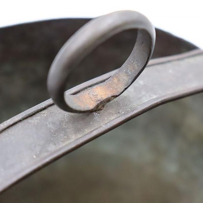 銅のつるべ 花器 オブジェ 置物 古民具 古民家 民芸 骨董 アンティーク