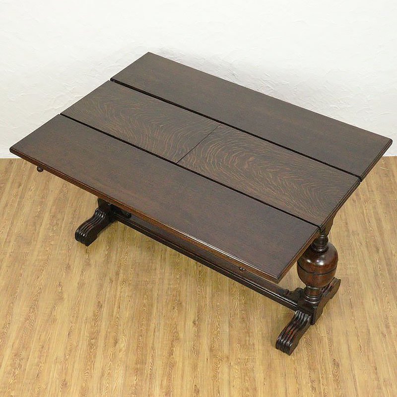 希少 イギリス製 ドローリーフテーブル 伸長式 細幅 コンソール 