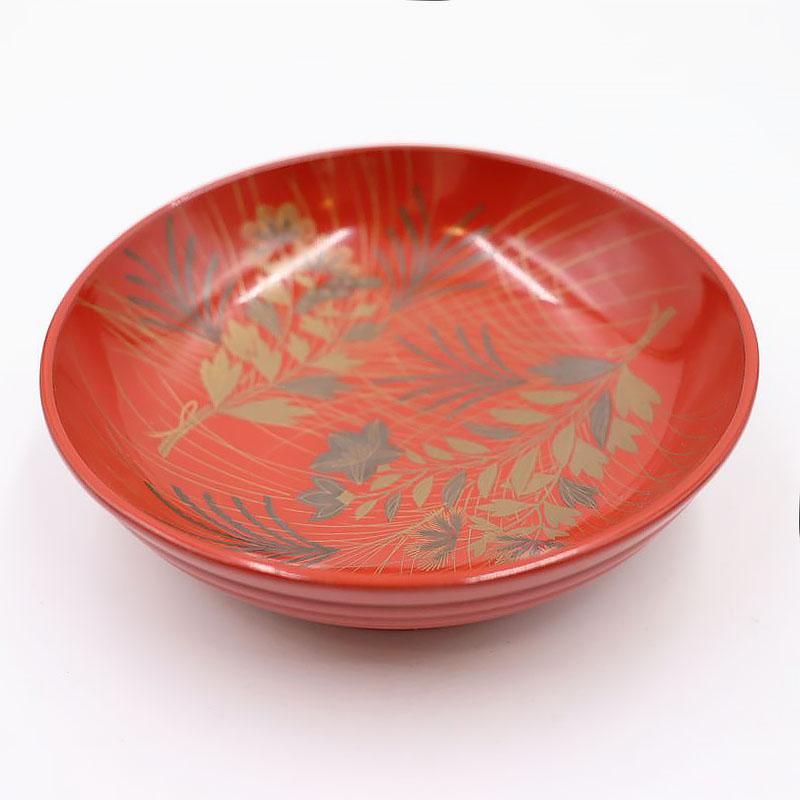 煮物椀 秋草 内蒔絵 大正昭和初期 直径13.5cm