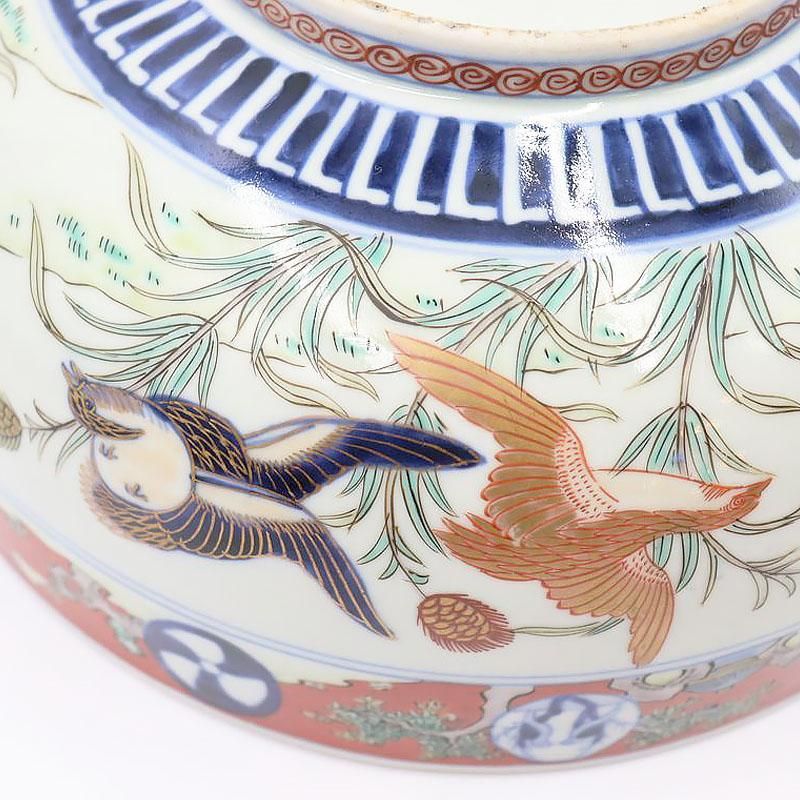 A1218-2/伊萬里焼/錦繪生盛皿5客/飾鉢/六角鉢/盛鉢/和食器/懐石道具/ A1218-2/伊萬里焼/錦繪生盛皿5客/飾鉢/六角鉢/盛鉢/和食器/懐石道具/