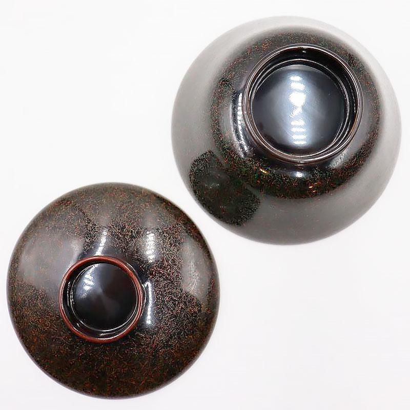 漆塗り　行器(ほかい)　骨董　昭和レトロ　希少 吸物碗 漆器 変わり漆塗り 昭和初期 直径12cm アンティーク