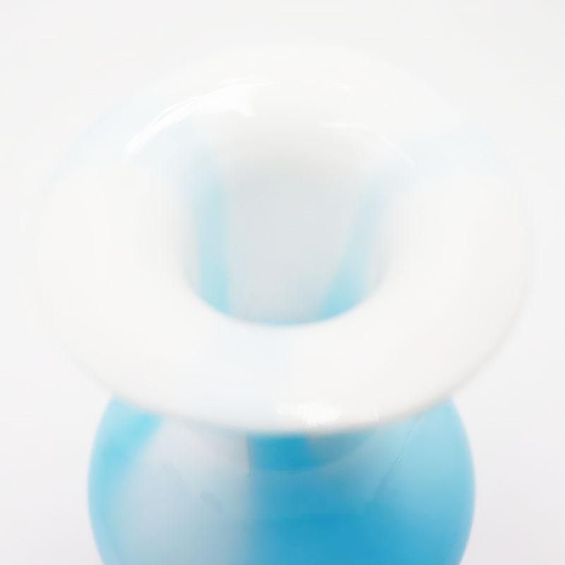 花瓶 花器 日本製 吹きガラス マーブル 大正・昭和初期