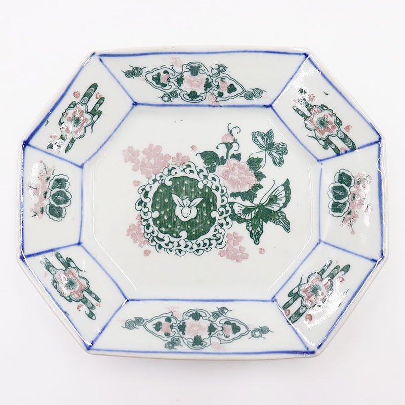 かわいい柄 昭和レトロ 角皿 皿 昭和初期 アンティーク 古い - 食器
