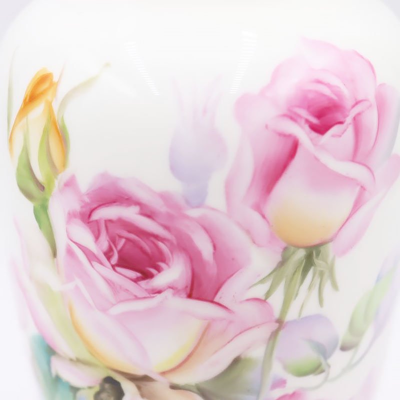 手描き ハンドペイント オールドノリタケ 花瓶 フラワーベース 日本製