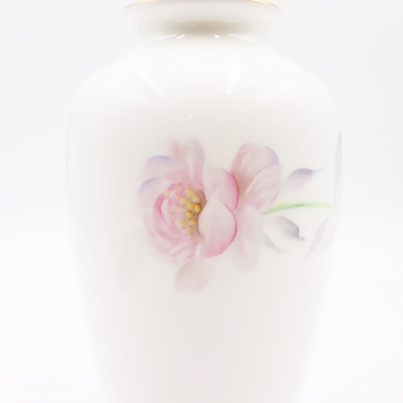ノリタケ ホワイト×ゴールド 花瓶 - 花瓶