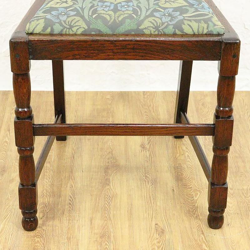 英国製アンティークダイニングチェア｜幅46高さ100cm｜花柄で華やか