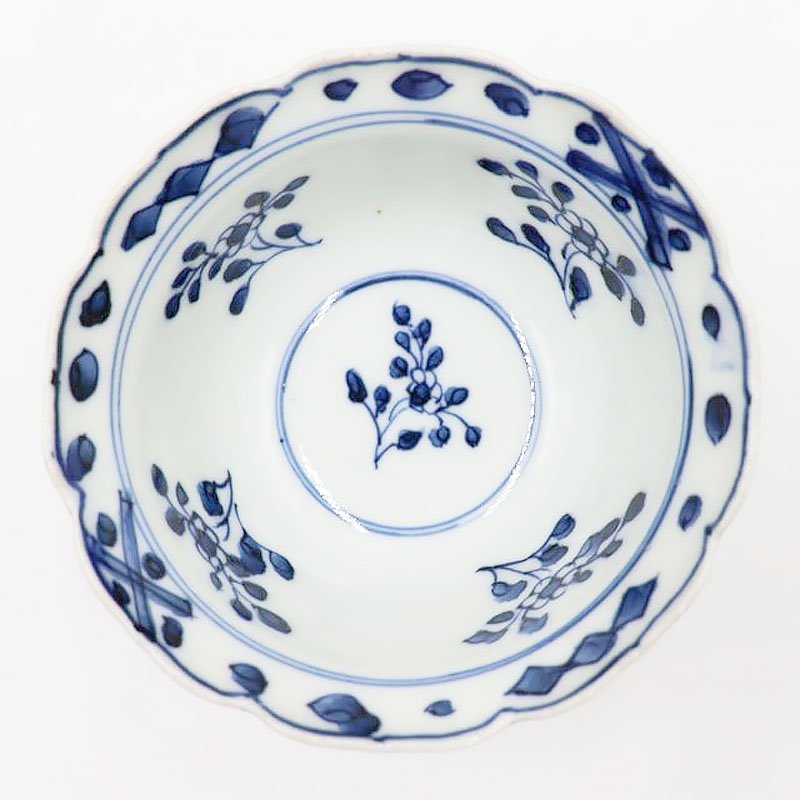 手描き 染付 小鉢 向付 青 藍 呉須 アンティーク 和骨董 和食器 和食
