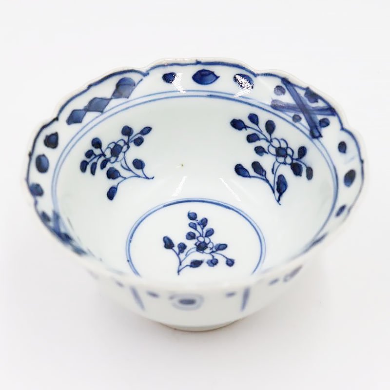 手描き 染付 小鉢 向付 青 藍 呉須 アンティーク 和骨董 和食器 和食