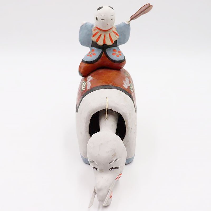 白象に乗る唐子 三春張子 郷土人形 民芸 玩具 伝統工芸 かわいい 動物