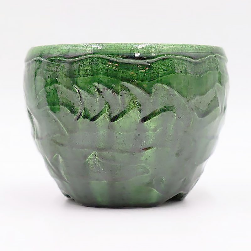 緑釉 火入れ 骨董 古民具 昔の道具 日本製 昭和初期 インテリア 鉢 