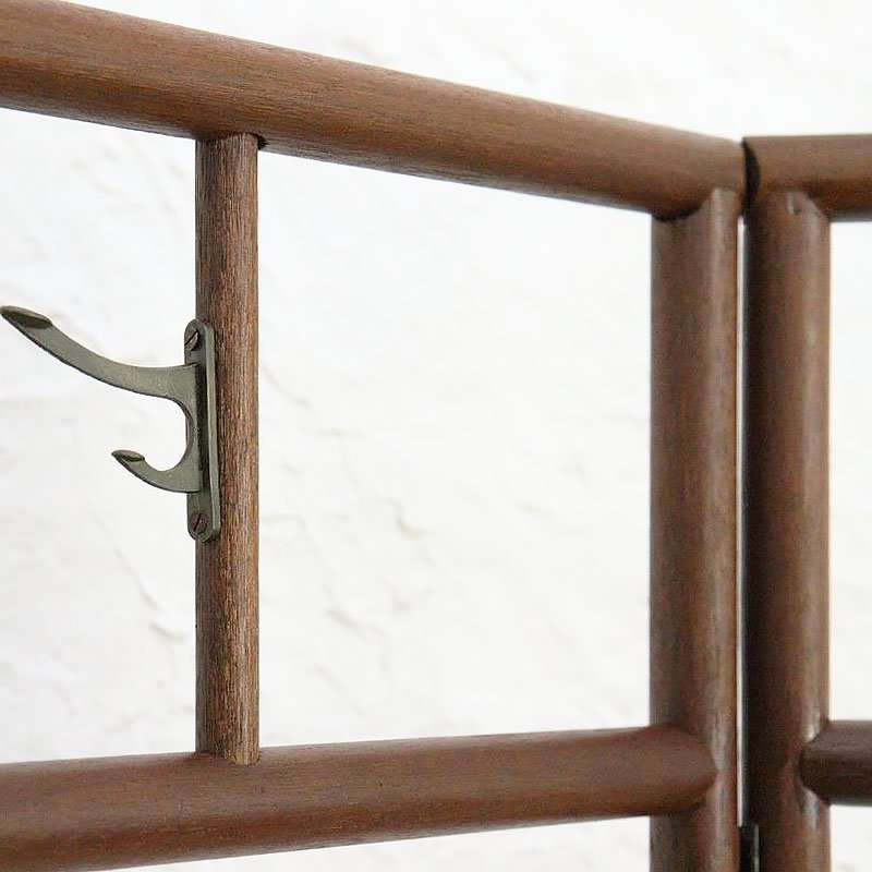 木地 衣桁（いこう） 衣紋掛け 和装 二つ折り 日本製 大正時代 日本の
