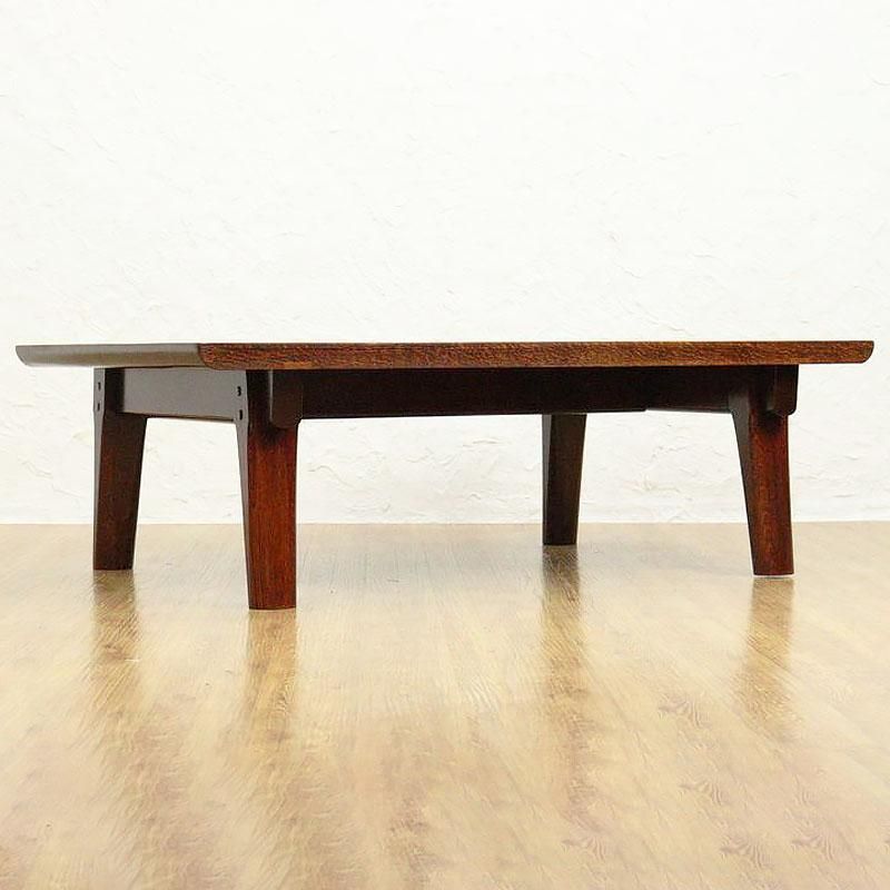 昭和ナラ材角ちゃぶ台 美品 ヴィンテージ座卓