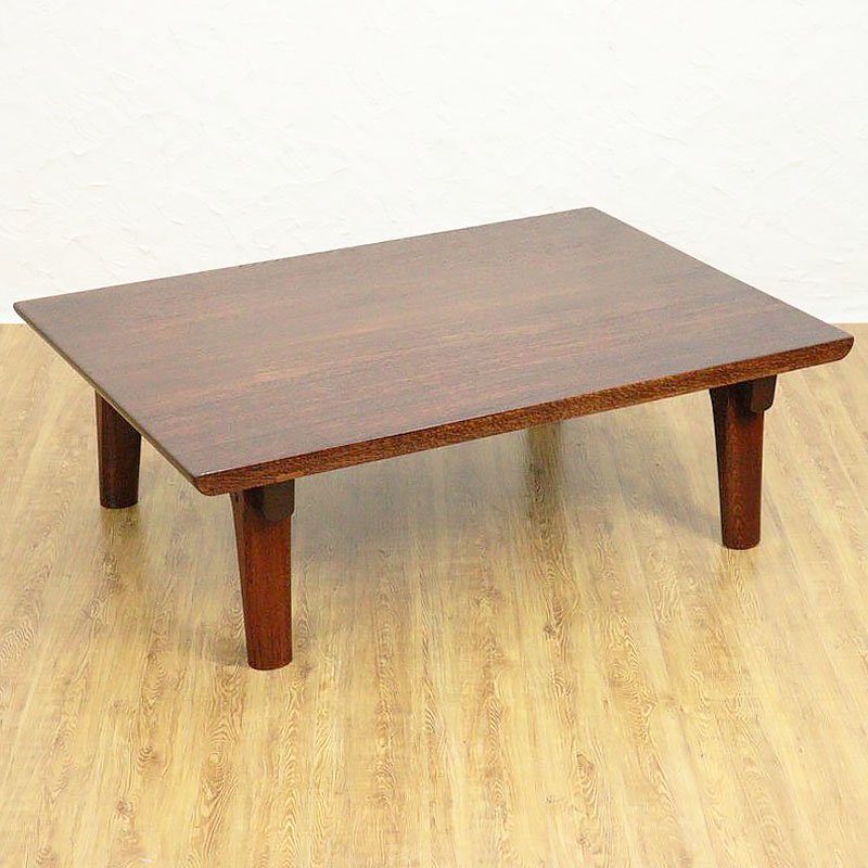 美品 ナラ材 座卓 角ちゃぶ台 卓袱台 ローテーブル 木製 木の温もり シンプル 上質 ヴィンテージ 日本製