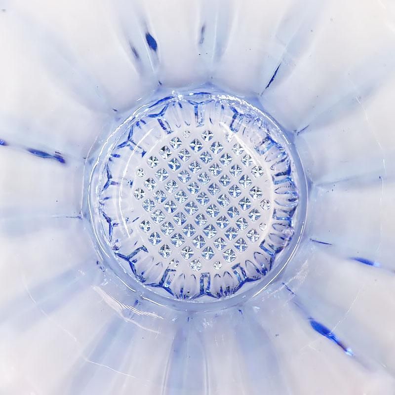 昭和レトロ ブループレスガラスボウル かき氷アイス用