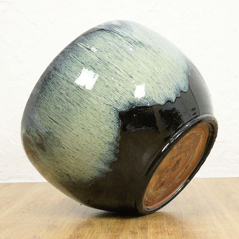 ◆◇　大　練炭火鉢 海鼠釉 アンティーク 陶器 古道具 直径４５㎝　◆◇ Yahoo!オークション -「海鼠釉火鉢」の落札相場・落札価格