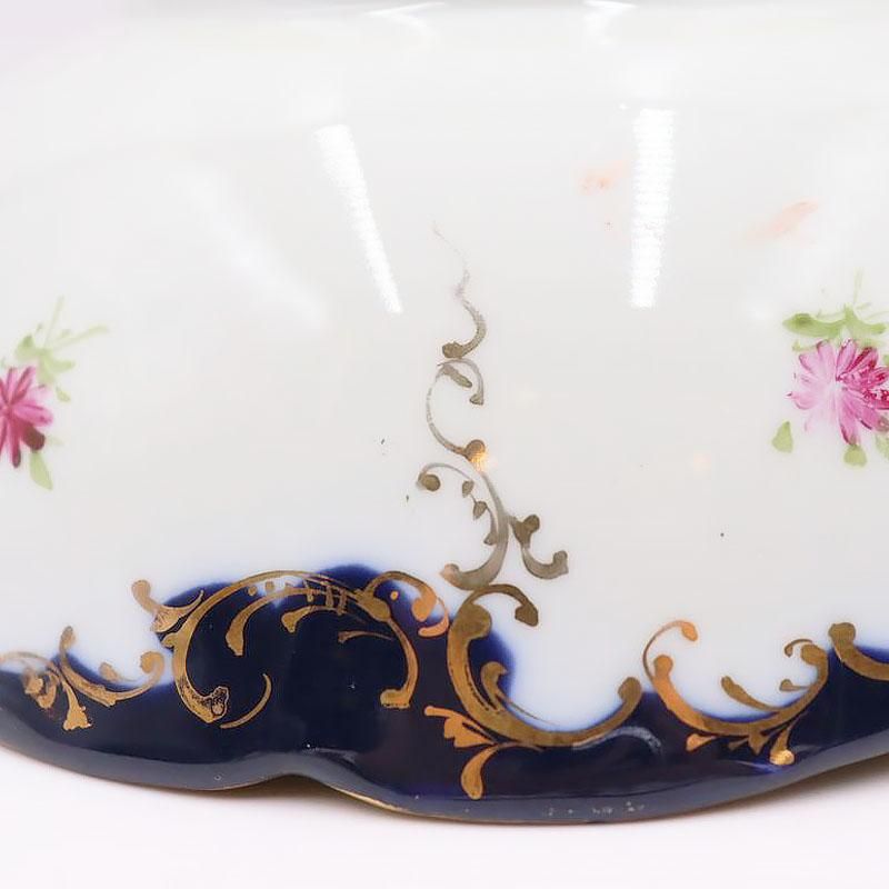 ヨーロッパ製アンティーク 手描き大鉢 直径24 華やか肖像多色