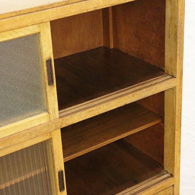 昭和レトロ 小水屋 食器棚 キャビネット 木製 ナチュラル シンプル 大