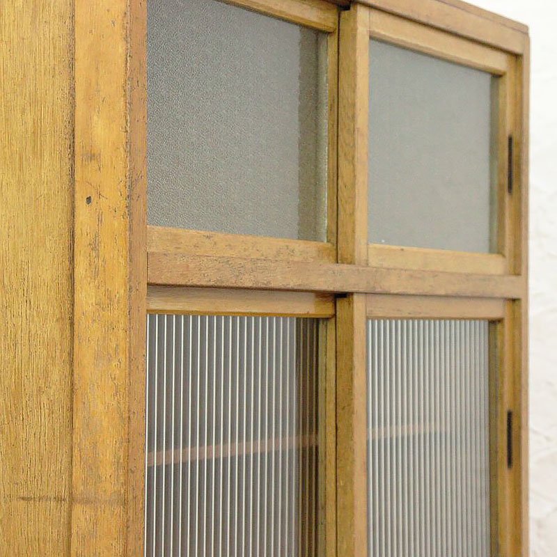 昭和レトロ 小水屋 食器棚 キャビネット 木製 ナチュラル