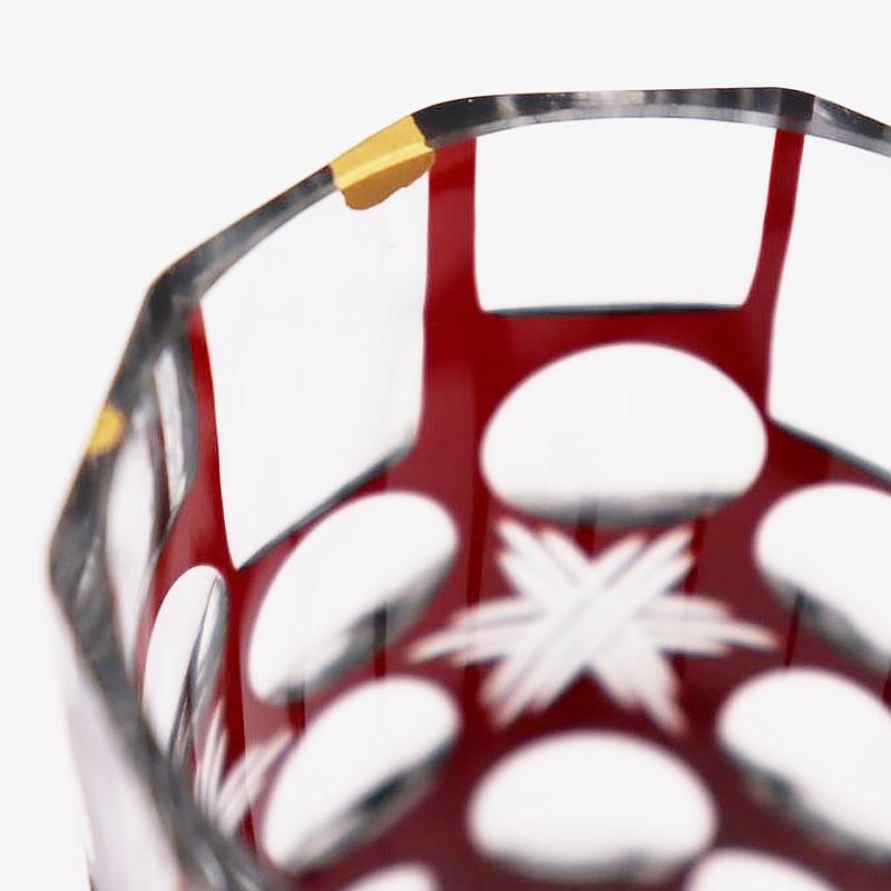 希少　アンティーク　ビンテージ　赤　レッドカラーガラス大皿 赤切子グラス アンティークアールデコ 大正昭和ヴィンテージ