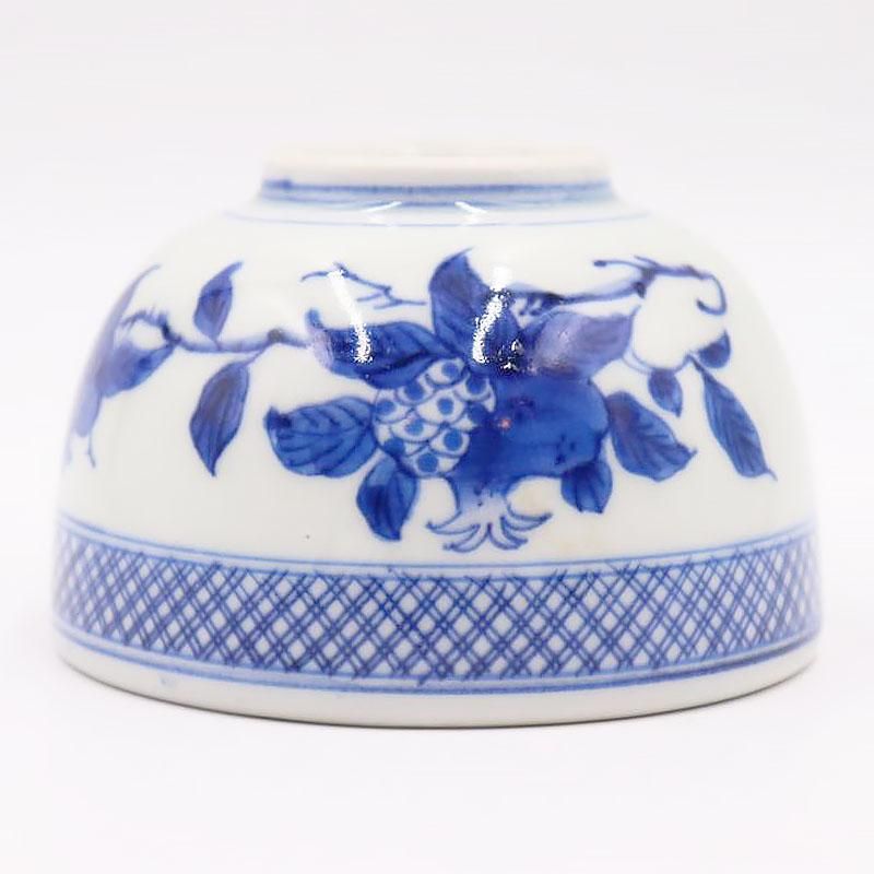 手描き染付呉須藍色向付小鉢｜直径9 高さ6｜アンティーク和食器