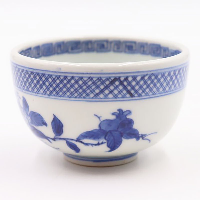 手描き 染付 呉須 藍色 向付 小鉢 カップ 和骨董 和食器 アンティーク