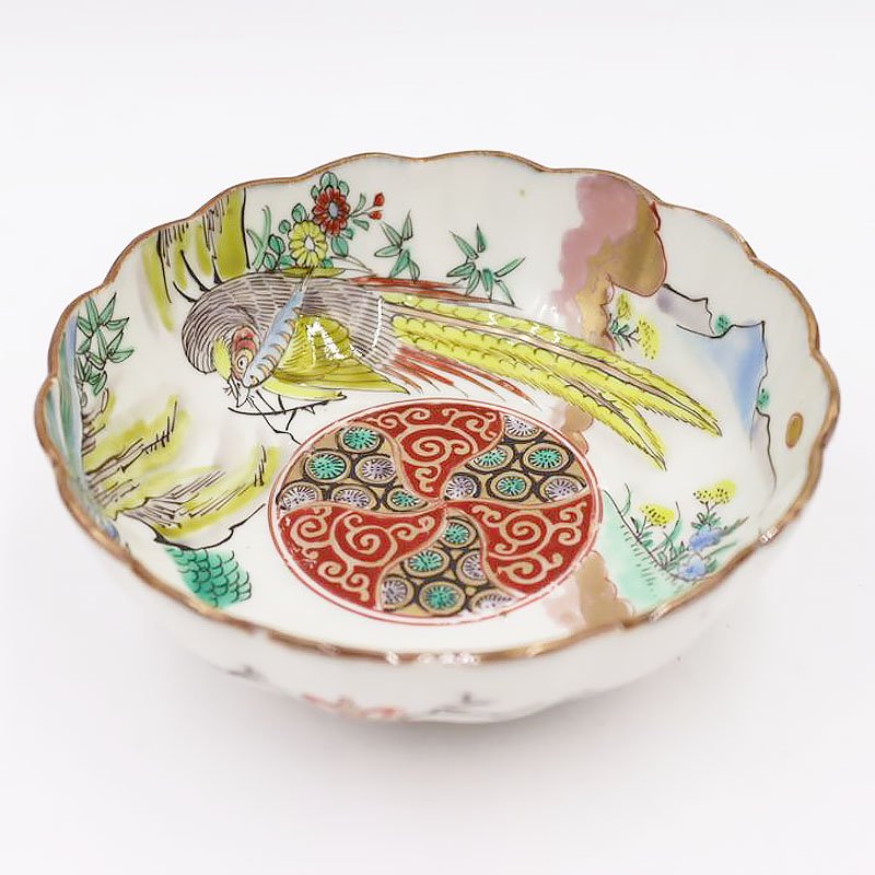 手描き 色絵 小鉢 なます皿 深向付 和食器 和骨董 アンティーク 動物