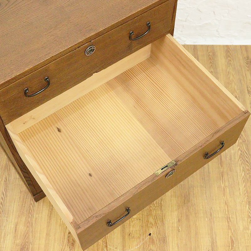 三段小箪笥 手元箪笥 桑の木 桑材 日本製 和室 小ぶり 木製家具 ...