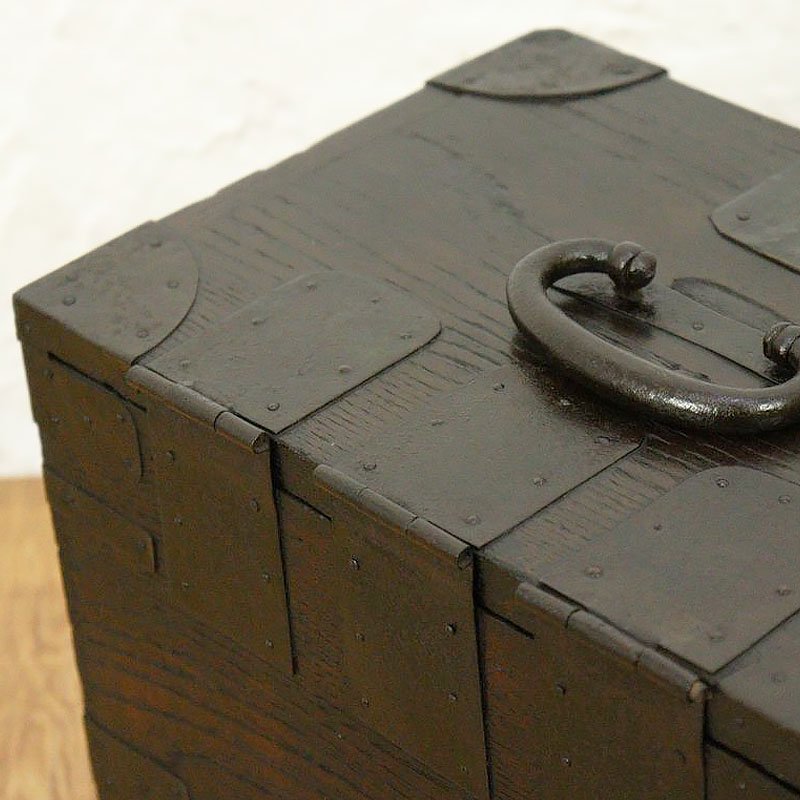 硯箱 掛け硯 小引出し 小物入れ 時代金具 日本製 明治時代 日本の道具 