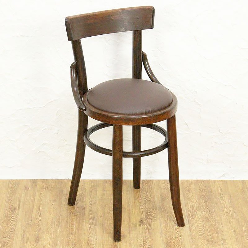 張替済み 曲木の椅子 小ぶり 日本製 サブチェア かわいい ナチュラル シンプル 素朴 アンティーク ヴィンテージ A