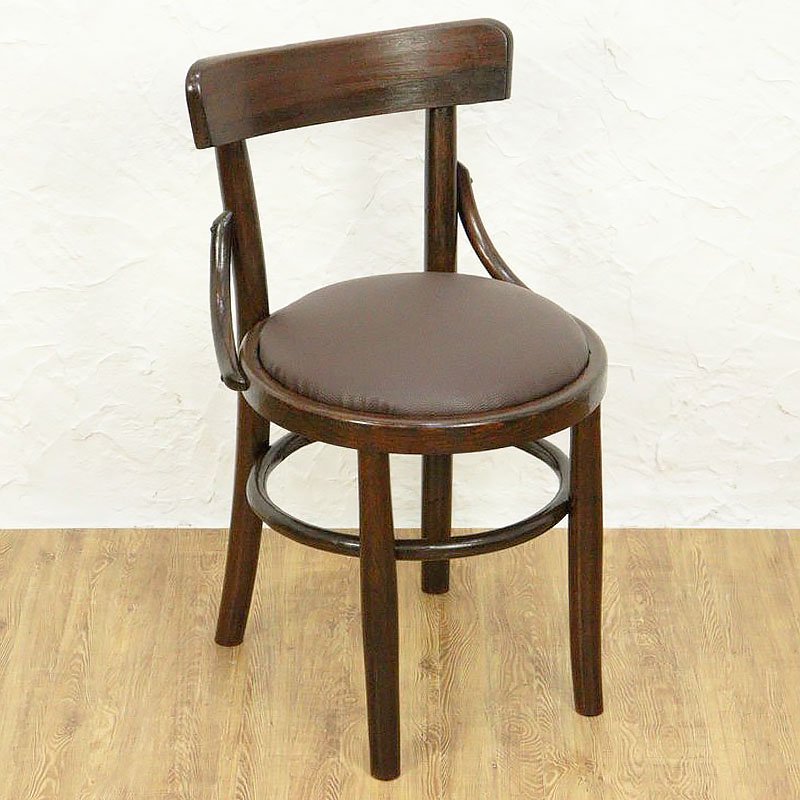 張替済み 曲木の椅子 小ぶり 日本製 サブチェア かわいい ナチュラル シンプル 素朴 アンティーク ヴィンテージ B