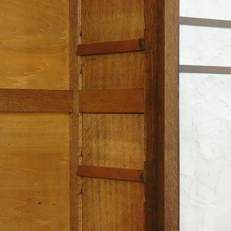 洋館風 ２種ガラス 食器棚 キャビネット 収納力 日本製 木製 大正