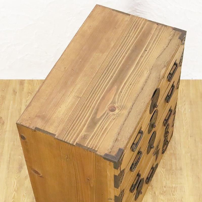 時代箪笥 アンティーク 和箪笥 丸金具 桐箪笥 江戸〜大正 古家具