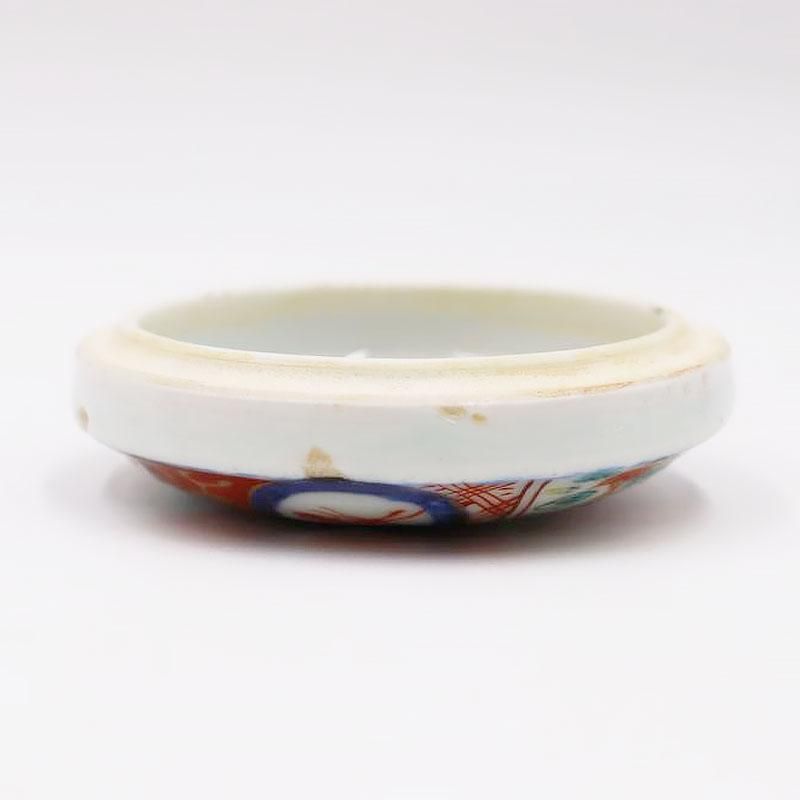 手描き陶磁器製ミニ三段重｜直径8cm 高さ12.5cm｜明治時代アンティーク