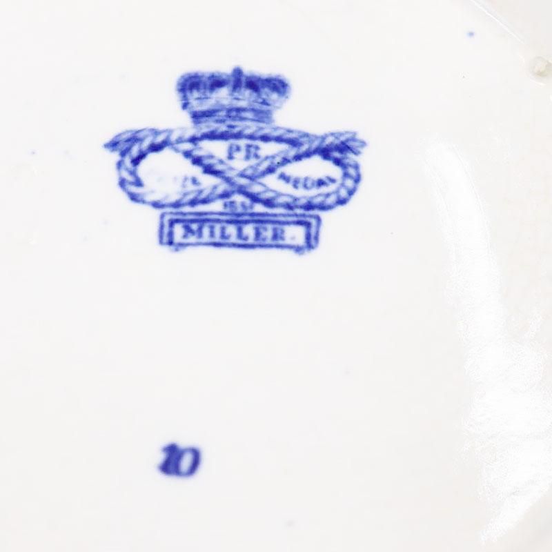 オランダ製アンティークブルーアンドホワイト大鉢 直径25 高さ12