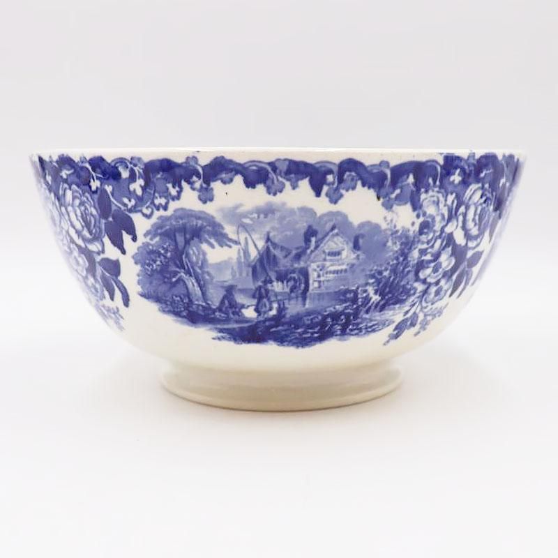 パリ購入古伊万里 大深皿　W28xH9cmアンティーク　骨董　シノワズリ  大鉢 パリ購入古伊万里 大深皿 W28xH9cmアンティーク 骨董 シノワズリ