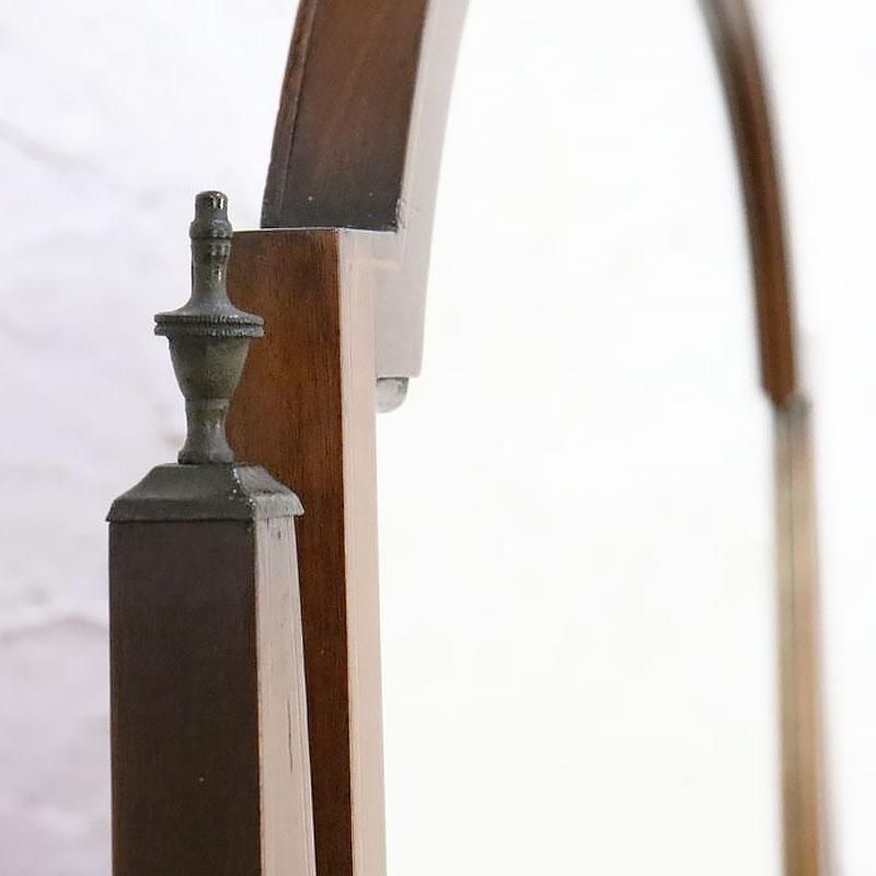 マホガニー　ミラー付き　4段チェスト　ドレッサー　アンティーク　化粧台　鏡付き ミラーチェスト ドレッサー イギリス製 1920-50年頃