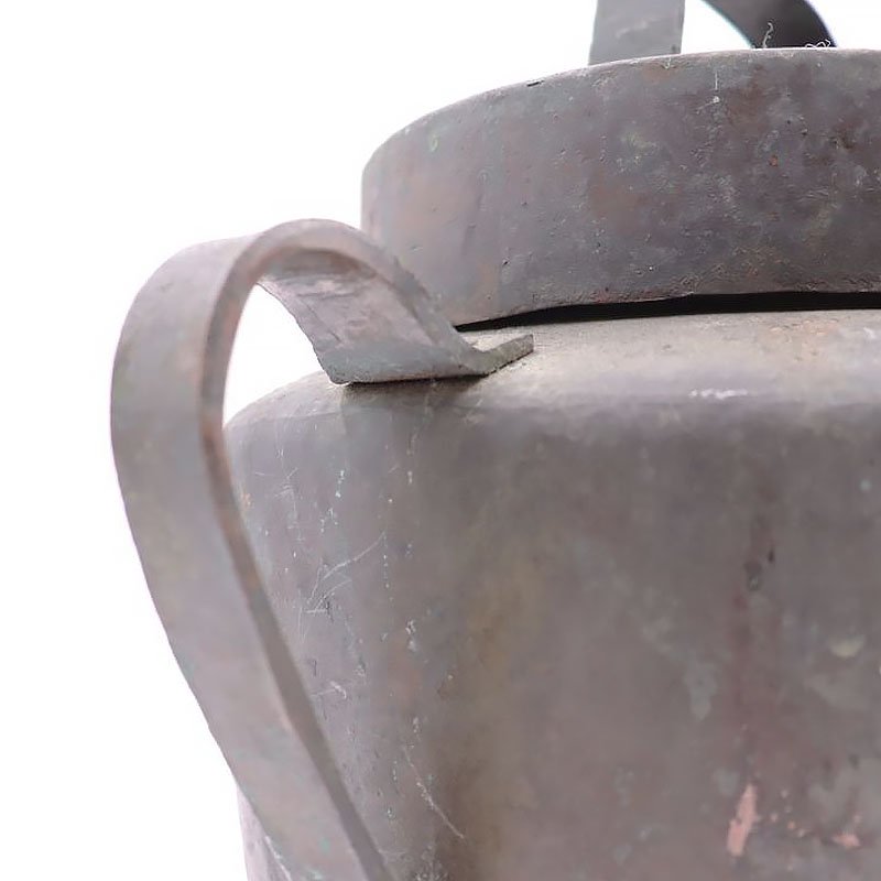 銅製 炭壺 火消し壺 骨董 アンティーク 日本の道具 小民具 古民家 火鉢 