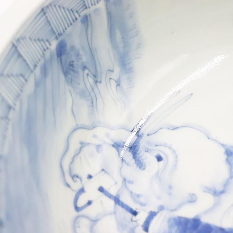 希少年代物骨董品青染付け表裏絵柄鉢ボウル13cm3点セットビンテージ食器 金継ぎ】色絵 手描き 中鉢 上品 上質 鍋島風 ボウル 和食器