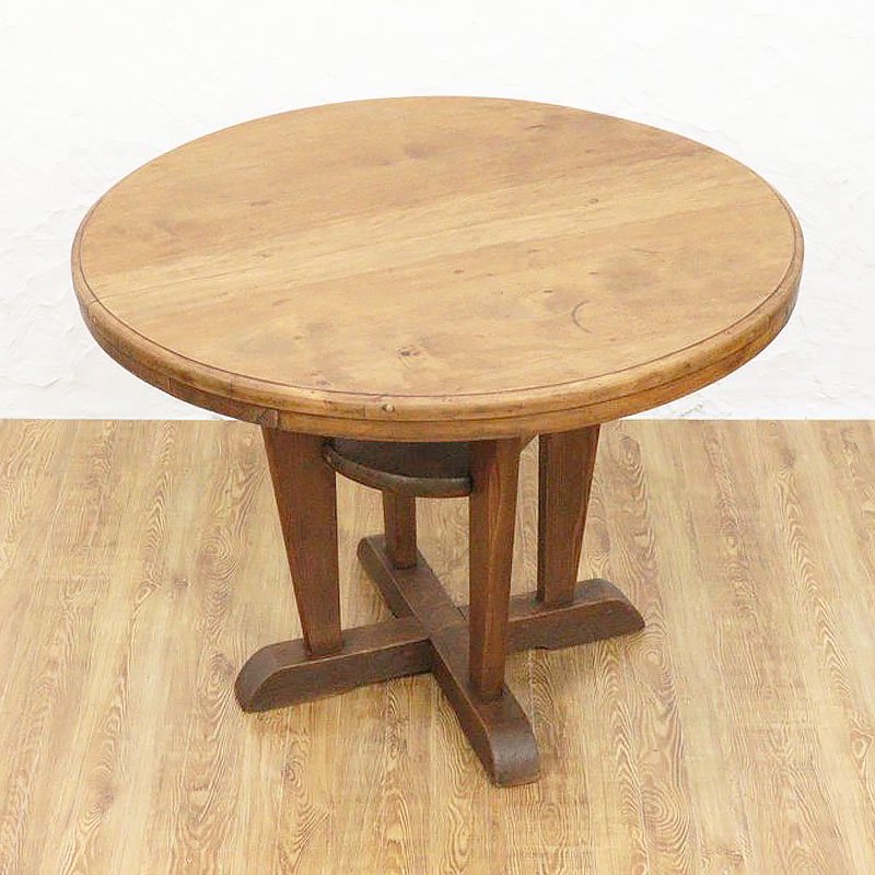 丸テーブル ティーテーブル カフェテーブル 洋館風 昭和レトロ アールデコ ナチュラル 木の温もり