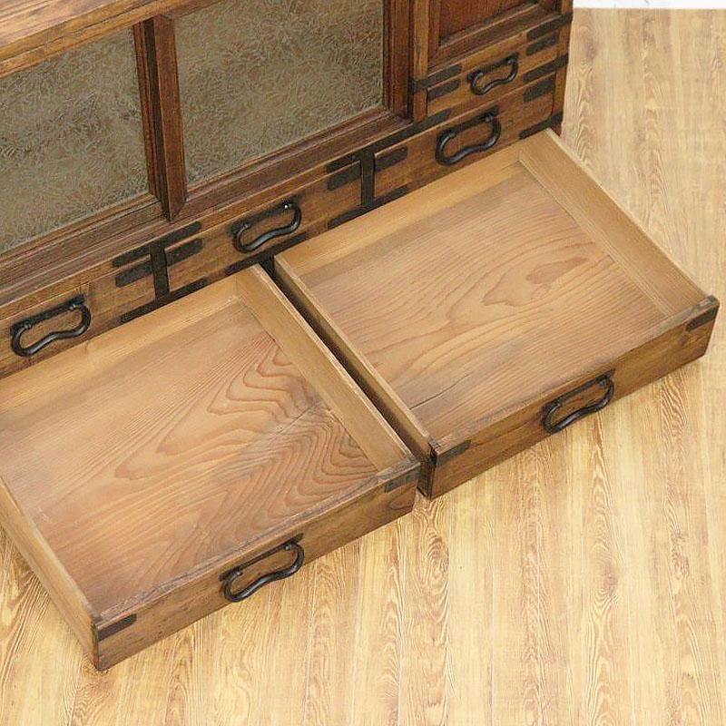 大正時代のアンティーク箪笥｜幅90.5奥行40高さ59｜繊細なデザイン