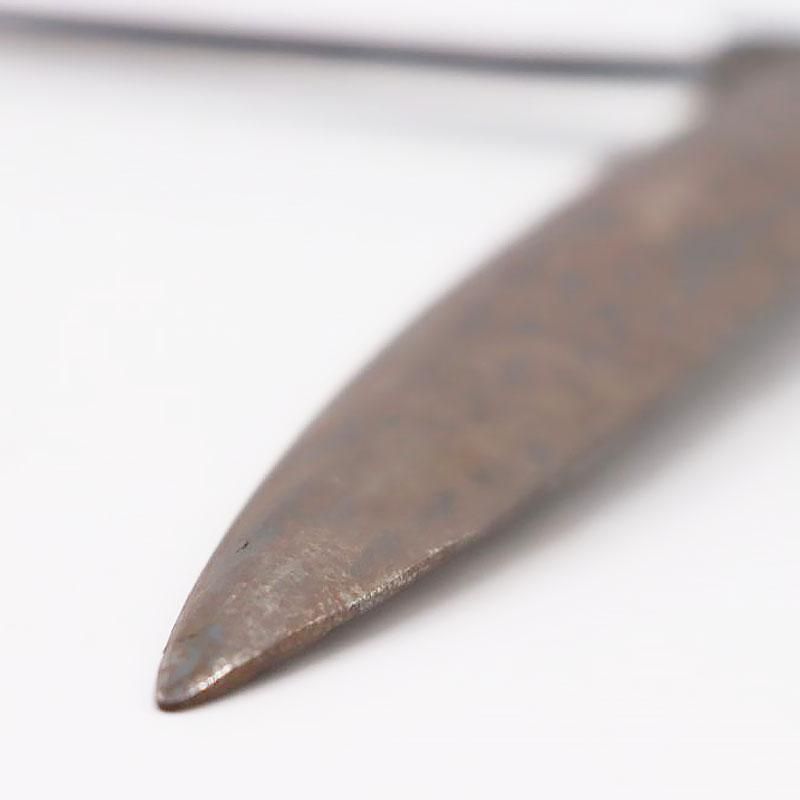 インドアンティーク葉タバコバサミ アイアンＡ アンティーク レトロ ミシン 裁縫 インドのレトロゴールド裁ちば