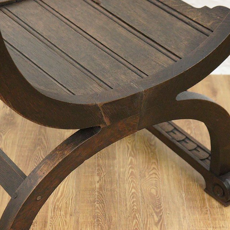 希少 ダンテスカチェア アームチェア アンティーク 透かし彫刻 椅子 
