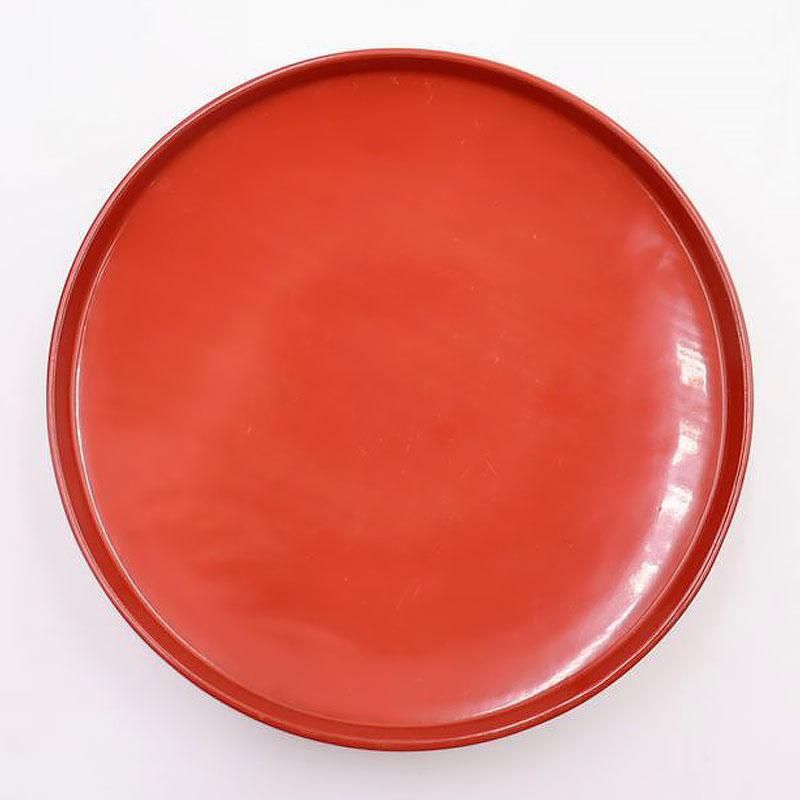 朱色無地　煮物椀　アンティーク　２つ 大正時代のアンティーク朱塗り煮物椀 朝顔模様