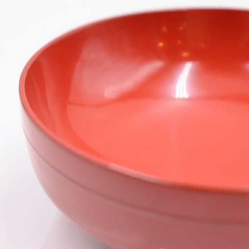 朱色無地　煮物椀　アンティーク　２つ 大正時代のアンティーク朱塗り煮物椀 朝顔模様