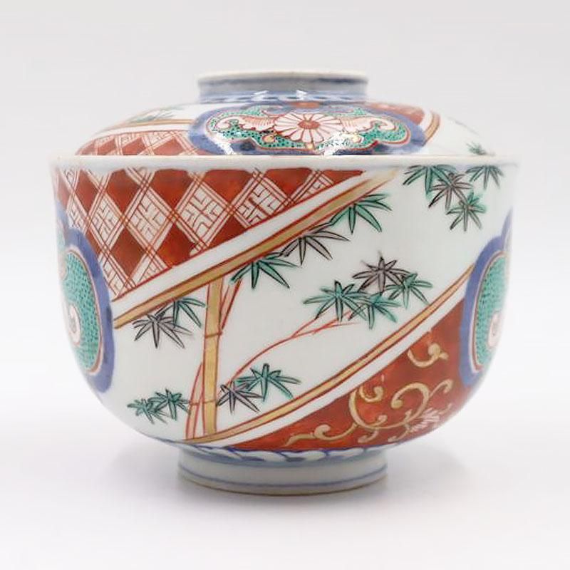 アンティーク　手描き 赤絵 二段蓋物 直径約8センチ　高さ約8センチ　小物入れ 手描き 赤絵 二段蓋物 段重 小物入れ 金平糖 重香合 お化粧道具