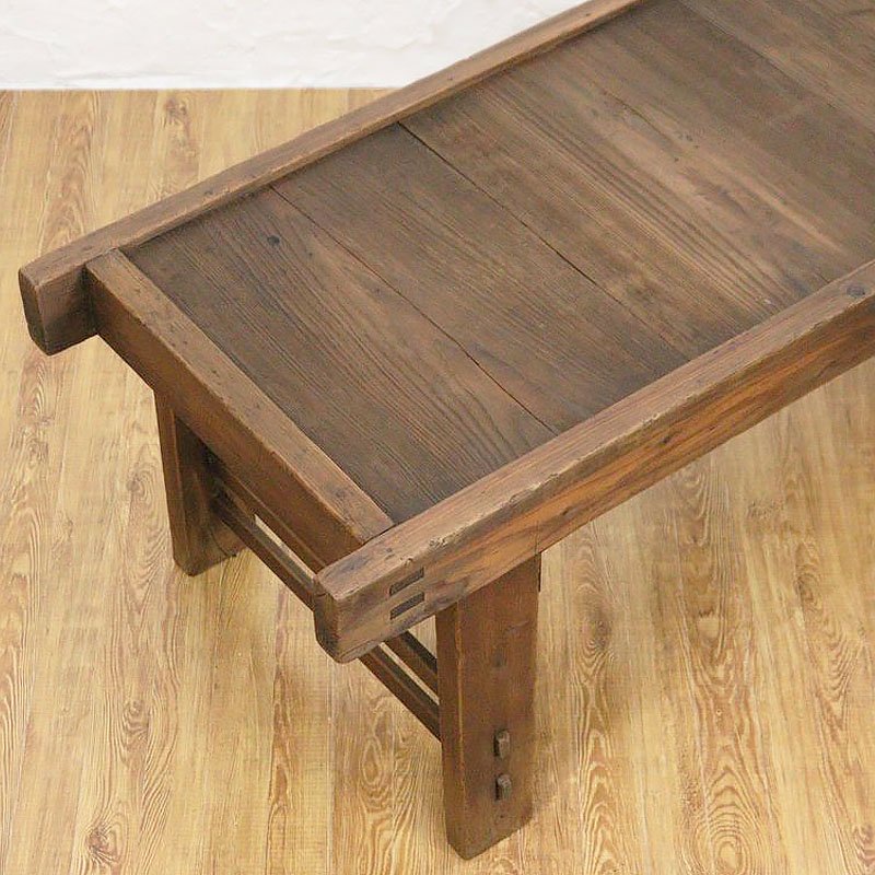床几 ベンチチェア 長椅子 木製 骨董 アンティーク シンプル 和風 