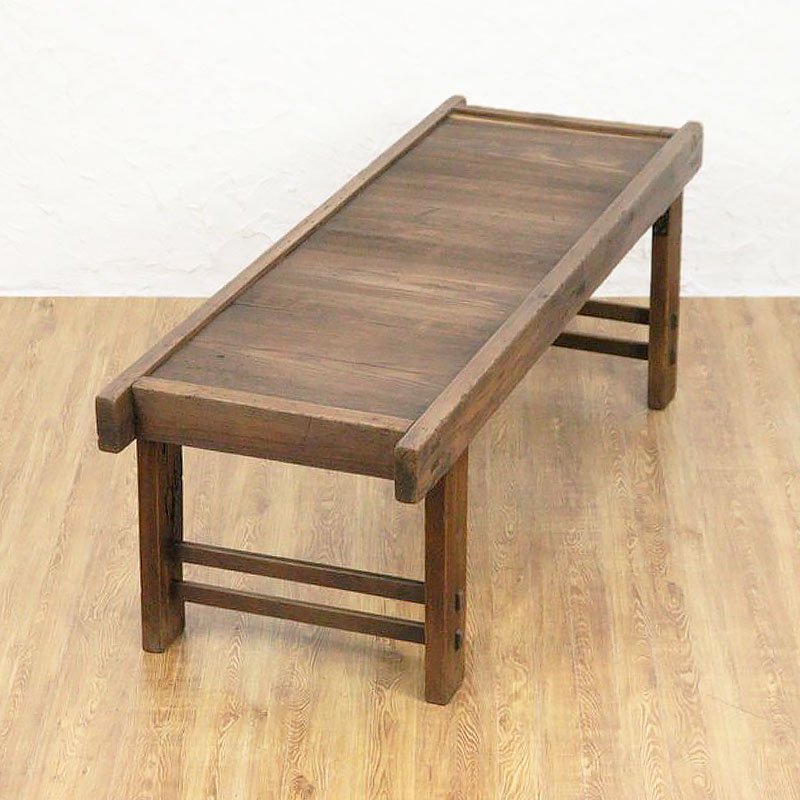 床几 ベンチチェア 長椅子 木製 骨董 アンティーク シンプル 和風