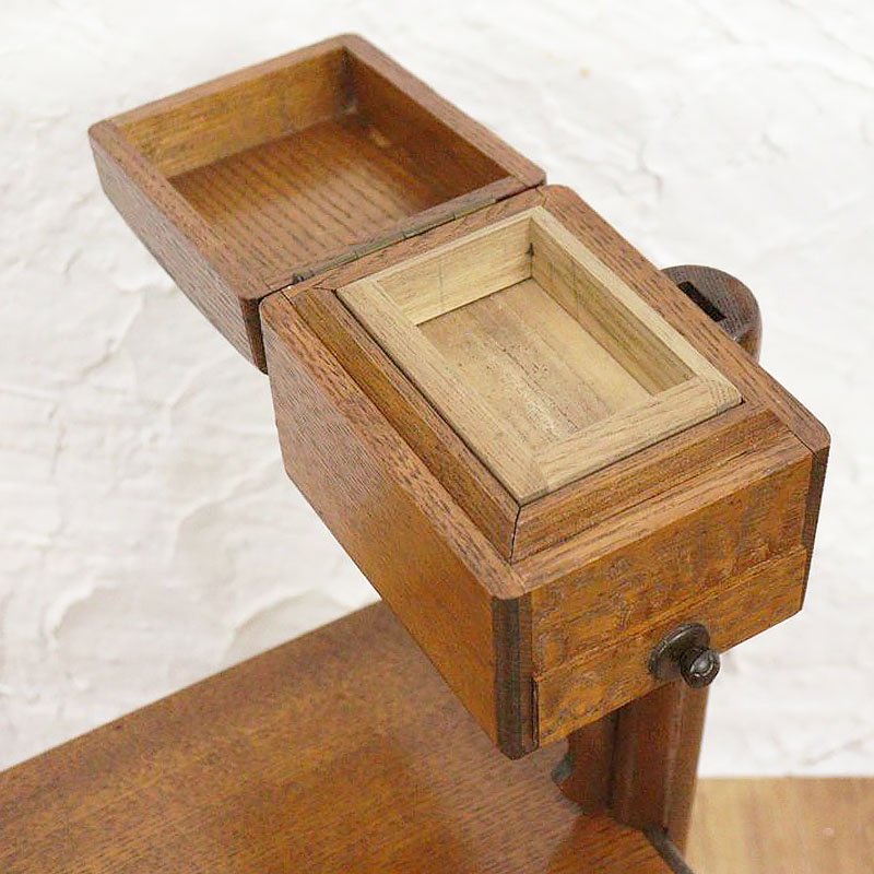 昭和レトロ 玉杢 裁縫箱 玉縁作り小引き出し