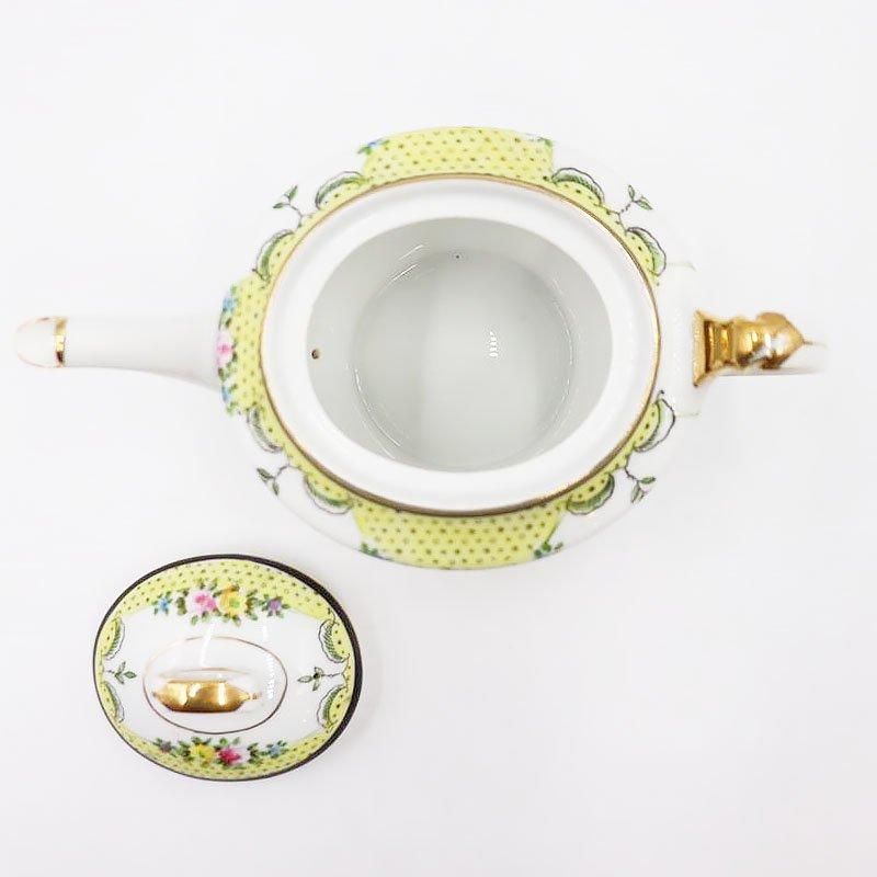 アンティーク花柄陶器ティーポット レトロティーポット 花柄 陶器 茶こし付き – Heartful Country