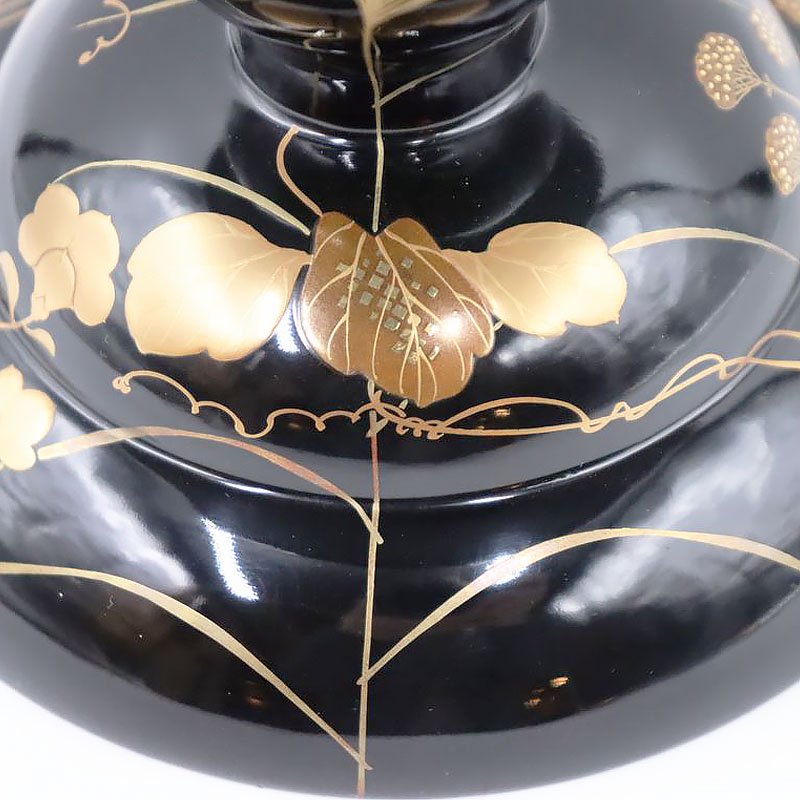 週替わりセール] 漆塗り 高杯 金彩 金蒔絵 日本の美 和骨董 